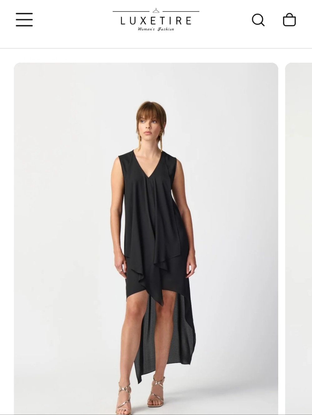 Joseph Ribkoff High Low V Neck Dress